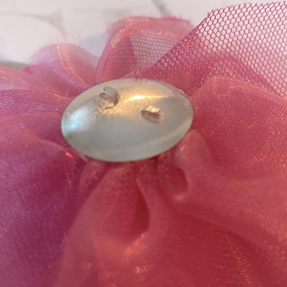 Large Oversized Pink Tulle Flower Appliqué Sex & The City - Picture 4 of 7